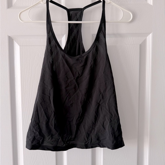 Sweaty Betty Black Mesh Crop Women's Tank Top - Picture 1 of 4
